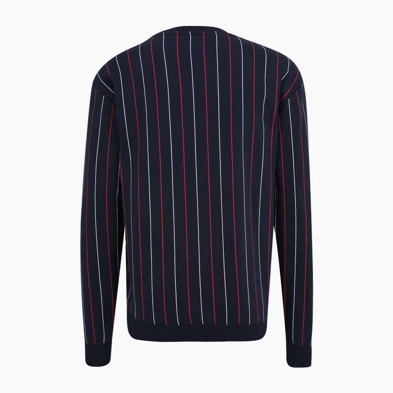 Мъжки потник FILA Lobito Pinstriped Crew черен ирис/двуцветен стипцован потник 6