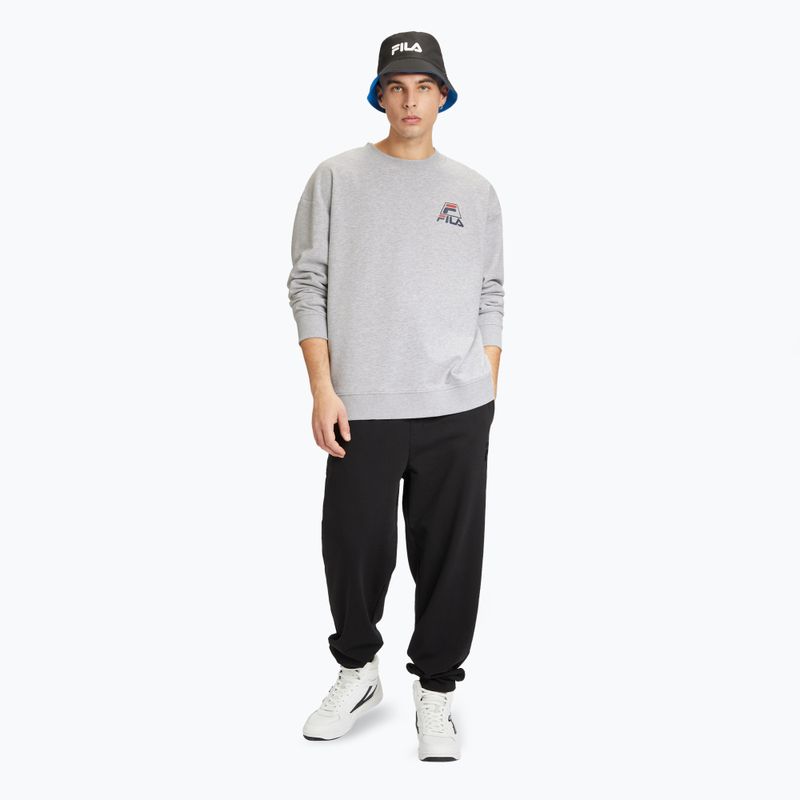 Мъжки суитшърт FILA Lahti Crew light grey melange 2