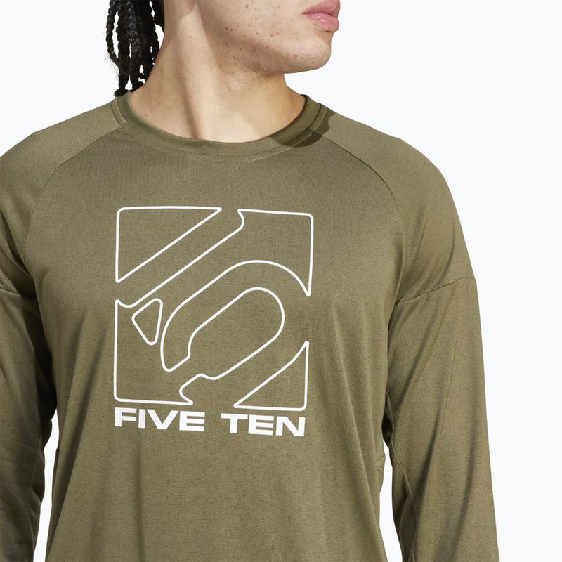 Мъжки велосипеден екип с дълъг ръкав adidas FIVE TEN Long Sleeve Jersey olive strata 5