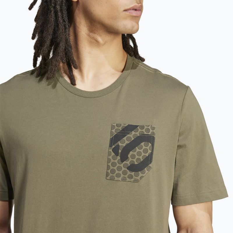 Мъжка тениска adidas FIVE TEN Brand Of The Brave Tee маслинова страта за колоездене 5
