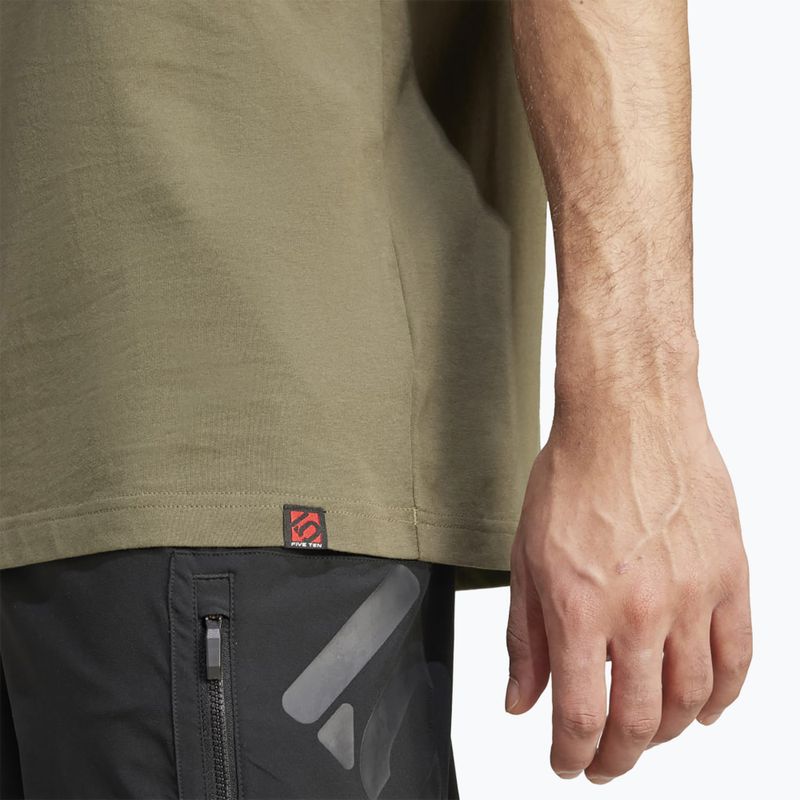 Мъжка тениска adidas FIVE TEN Brand Of The Brave Tee маслинова страта за колоездене 6