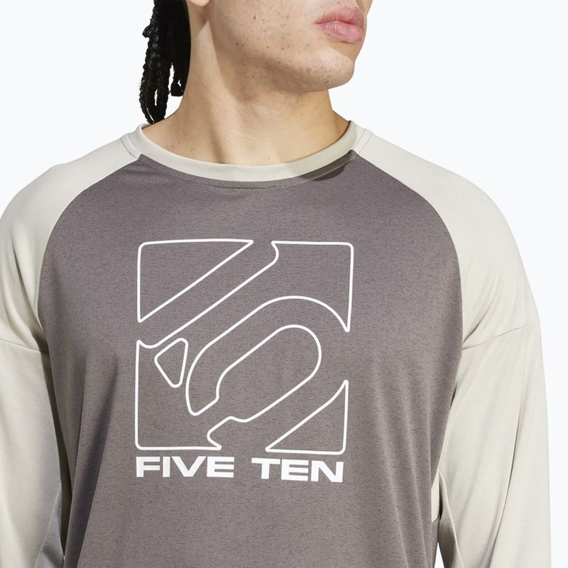 Мъжки велосипеден анцуг с дълъг ръкав adidas FIVE TEN Long Sleeve Jersey charcoal/putty grey 5