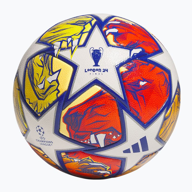 Футболна топка adidas UCL Competition 23/24 white/glow blue/flash orange размер 4