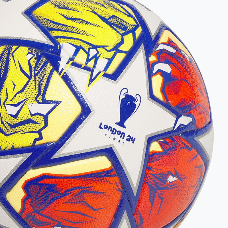 Футболна топка adidas UCL Competition 23/24 white/glow blue/flash orange размер 4 3