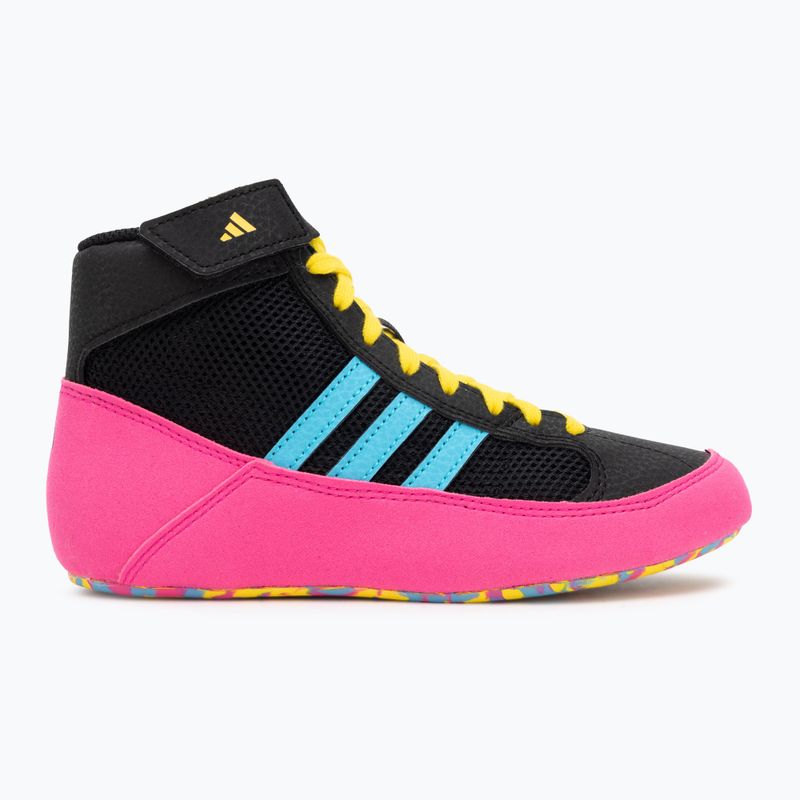 Детски боксови обувки adidas Havoc core black/signal cyan/yellow 2