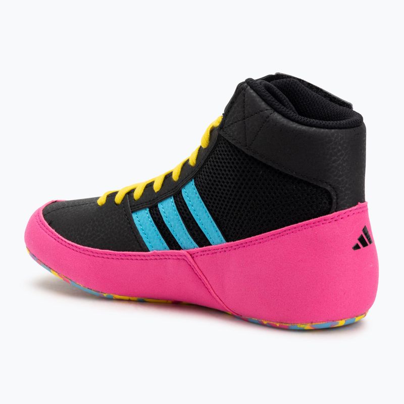 Детски боксови обувки adidas Havoc core black/signal cyan/yellow 3