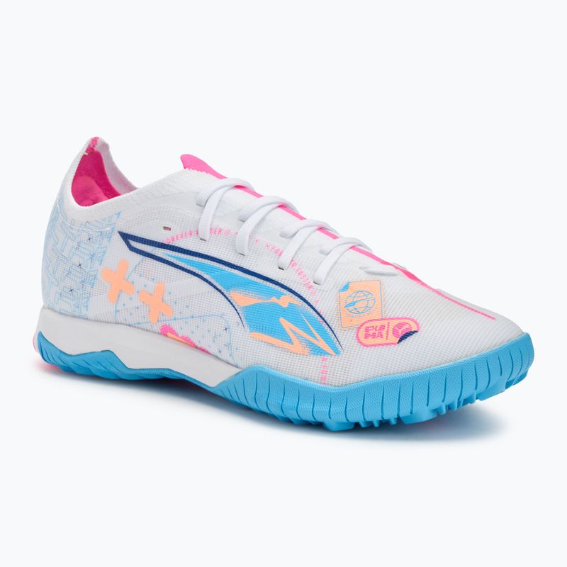 Футболни обувки PUMA Ultra 5 Match Vol. Up TT puma white/luminous blue/poison pink/fizzy melon