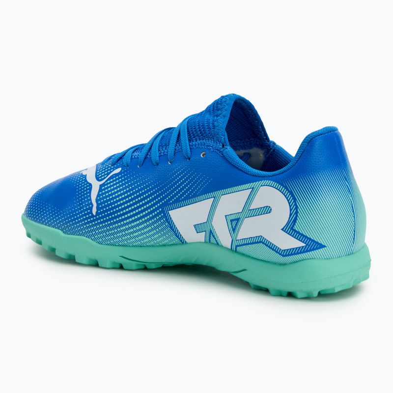 Детски футболни обувки PUMA Future 7 Play TT Jr hyperlink blue/mint/puma white 3