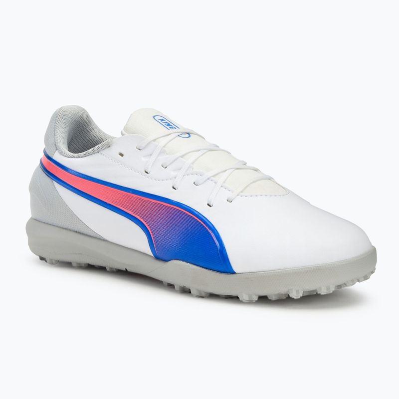 Детски футболни обувки Puma King Match TT Jr. puma white/bluemazing/flat light grey/sunset glow