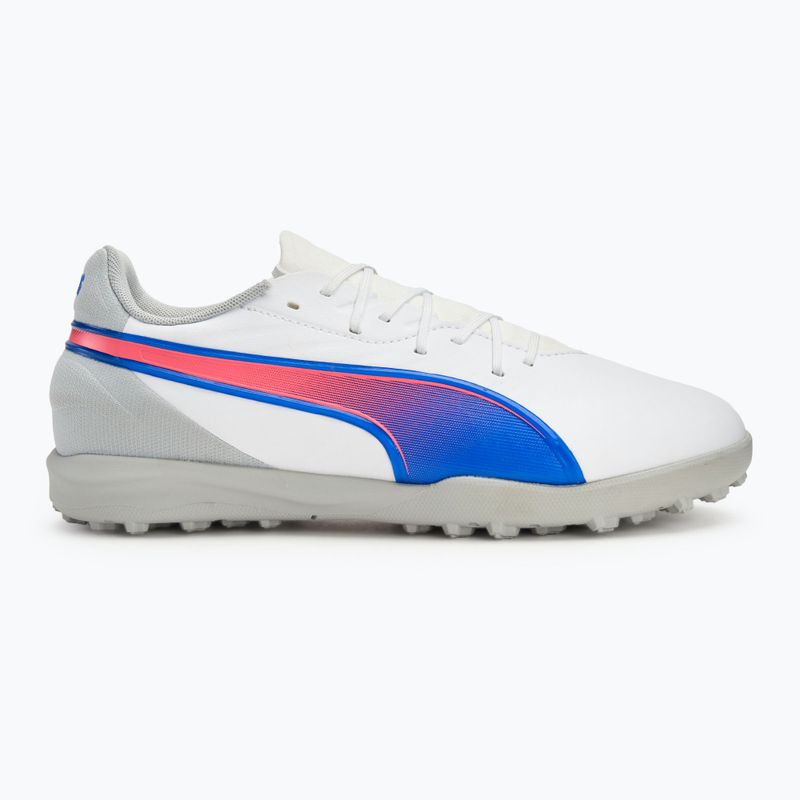 Детски футболни обувки Puma King Match TT Jr. puma white/bluemazing/flat light grey/sunset glow 2