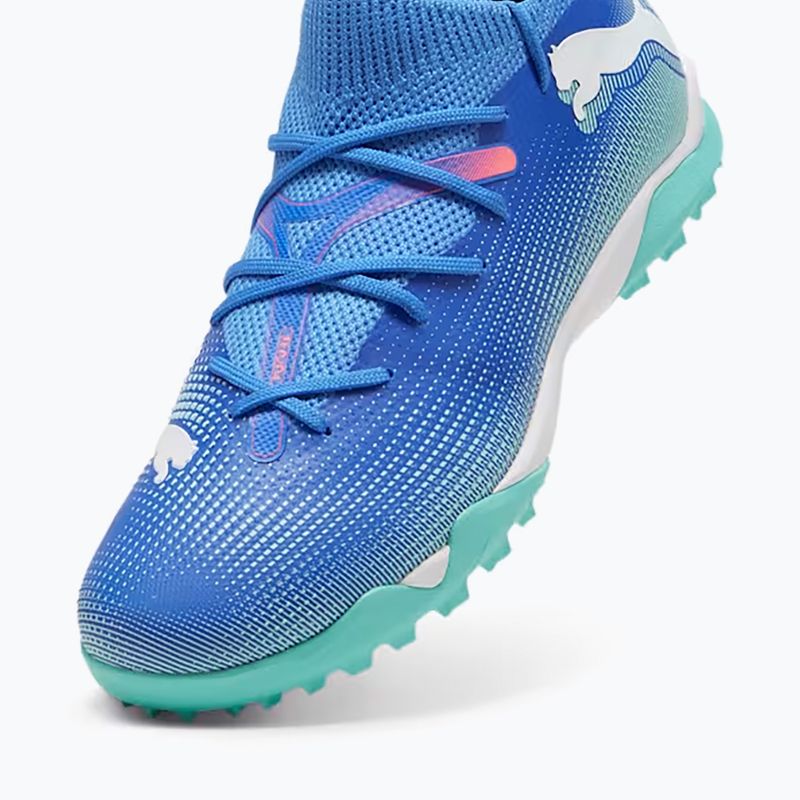 Детски футболни обувки PUMA Future 7 Match TT + Mid Jr bluemazing/puma white/electric peppermint 4