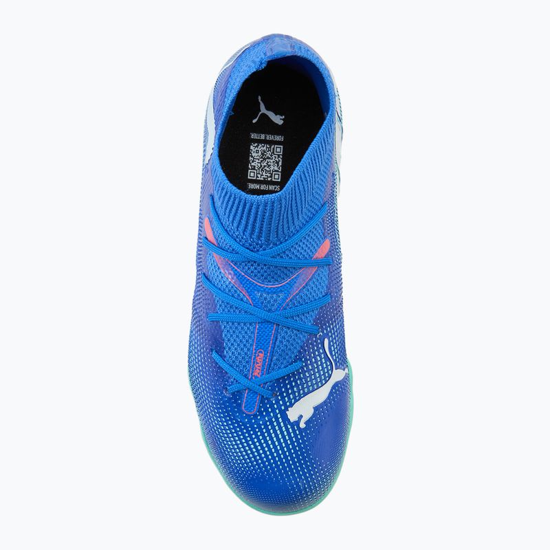Детски футболни обувки PUMA Future 7 Match TT + Mid Jr bluemazing/puma white/electric peppermint 5
