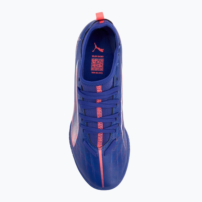 Детски футболни обувки PUMA Ultra 5 Match TT + Mid Jr lapis lazuli/puma white/sunset glow 5