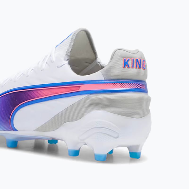 Футболни обувки PUMA King Ultimate FG/AG puma white/bluemazing/flat light grey/sunset glow 9