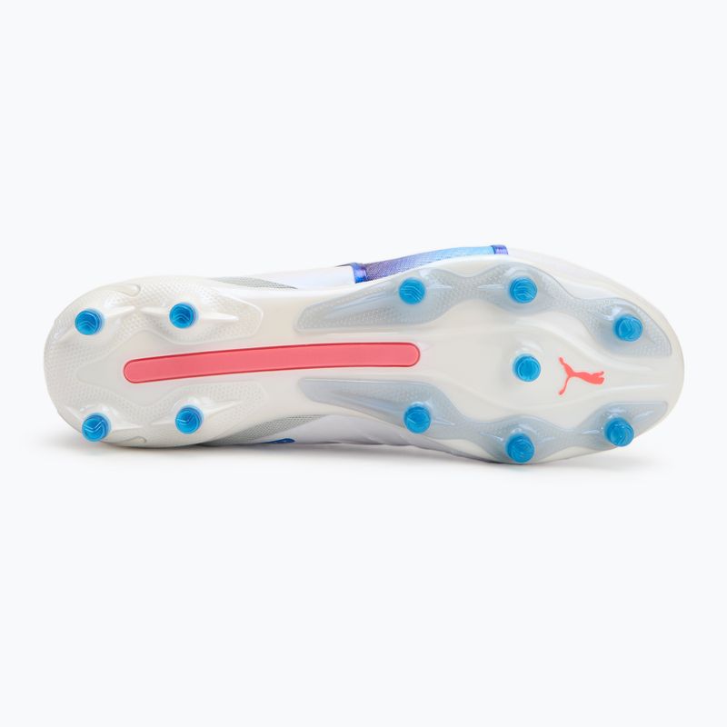 Футболни обувки PUMA King Ultimate FG/AG puma white/bluemazing/flat light grey/sunset glow 5