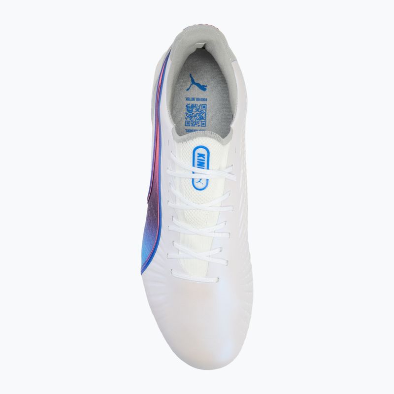 Футболни обувки PUMA King Ultimate FG/AG puma white/bluemazing/flat light grey/sunset glow 6