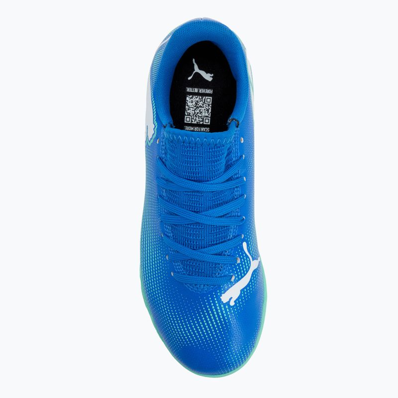 Детски футболни обувки PUMA Future 7 Play It hyperlink blue/mint/puma white 5