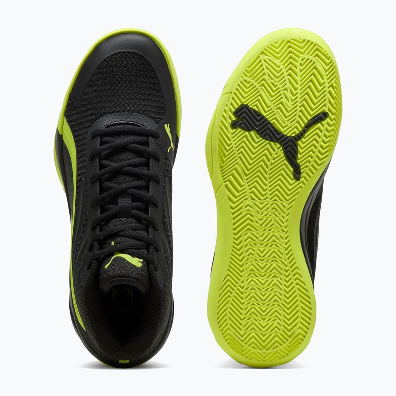 Мъжки баскетболни обувки PUMA Court Pro puma black/electric lime 5