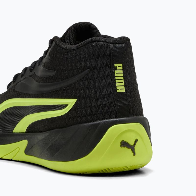 Мъжки баскетболни обувки PUMA Court Pro puma black/electric lime 6