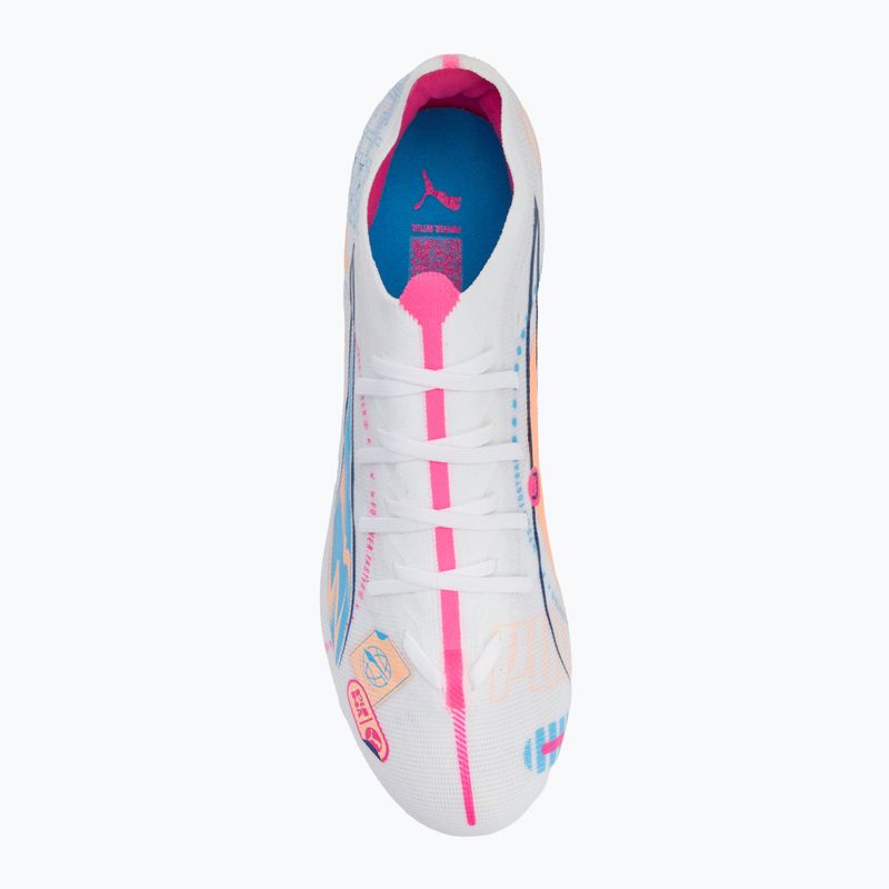 Футболни обувки PUMA Ultra 5 Match Vol. Up FG/AG puma white/luminous blue 5