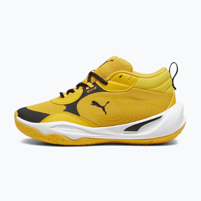 Детски баскетболни обувки PUMA Playmaker Pro JR yellow sizzle/puma blackl 9