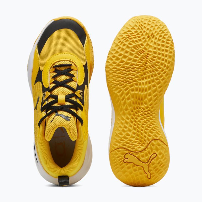 Детски баскетболни обувки PUMA Playmaker Pro JR yellow sizzle/puma blackl 11