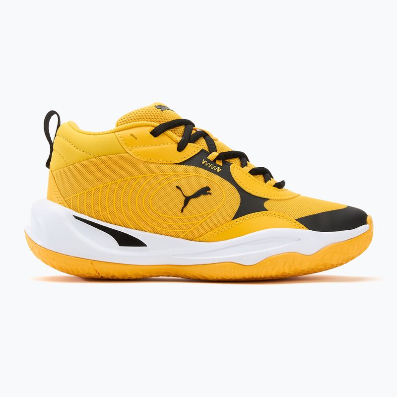 Детски баскетболни обувки PUMA Playmaker Pro JR yellow sizzle/puma blackl 2