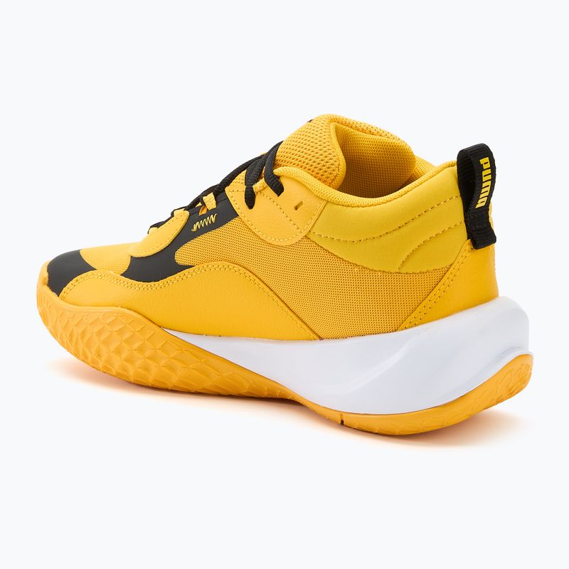 Детски баскетболни обувки PUMA Playmaker Pro JR yellow sizzle/puma blackl 3