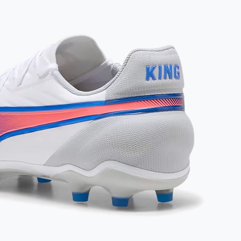 Футболни обувки PUMA King Match FG/AG puma white/bluemazing/flat light grey/sunset glow 13