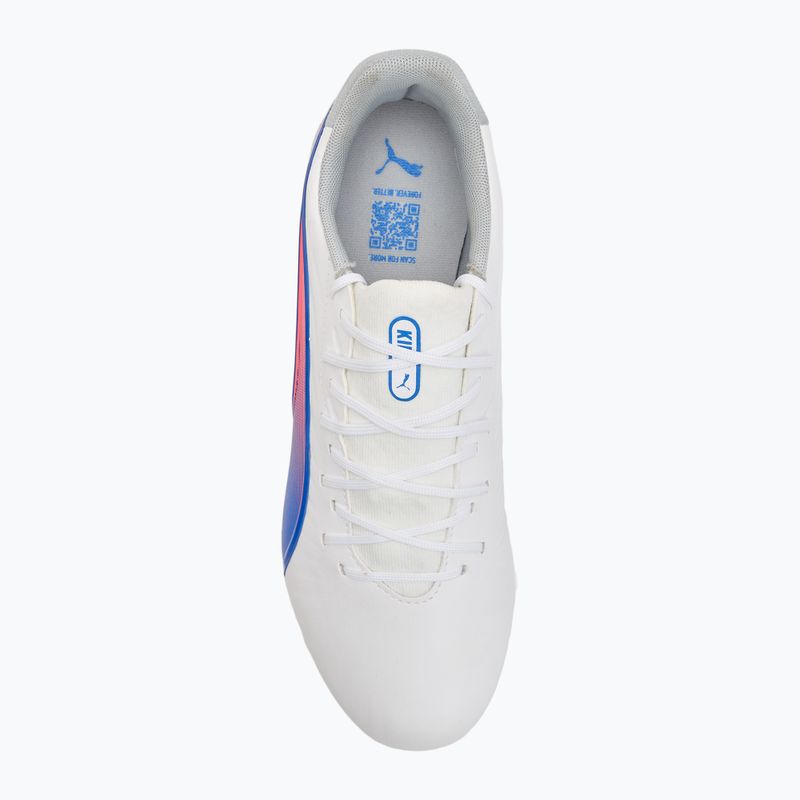 Футболни обувки PUMA King Match FG/AG puma white/bluemazing/flat light grey/sunset glow 5