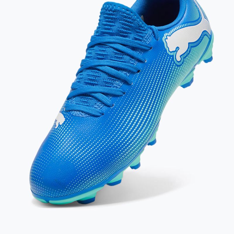 Детски футболни обувки PUMA Future 7 Play FG/AG Jr hyperlink blue/mint/puma white 5