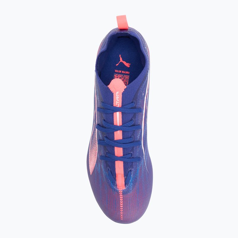Детски футболни обувки PUMA Ultra 5 Pro FG/AG Jr lapis lazuli/puma white/sunset glow 5