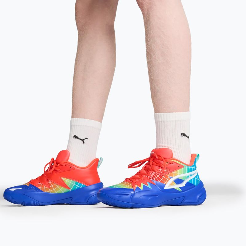 Мъжки баскетболни обувки PUMA Genetics Marcus Smart royal sapphire/red blast 4
