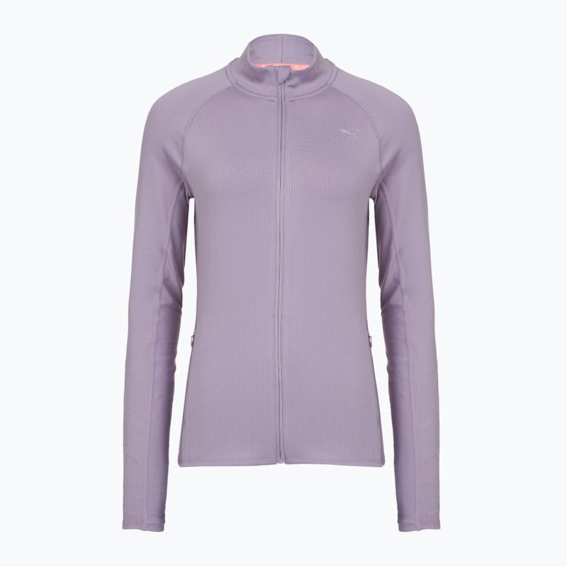 Дамски суитшърт за бягане PUMA Run For Her Ribbed Full Zip pale plum
