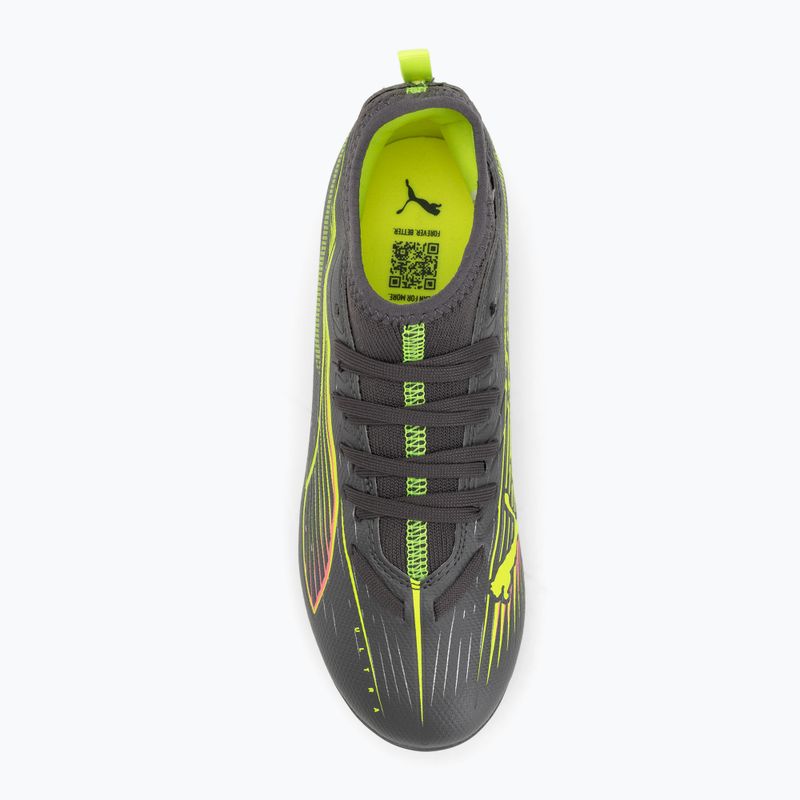 Детски футболни обувки PUMA Ultra 5 Match FG/AG Jr puma white/puma black/glowing red 5