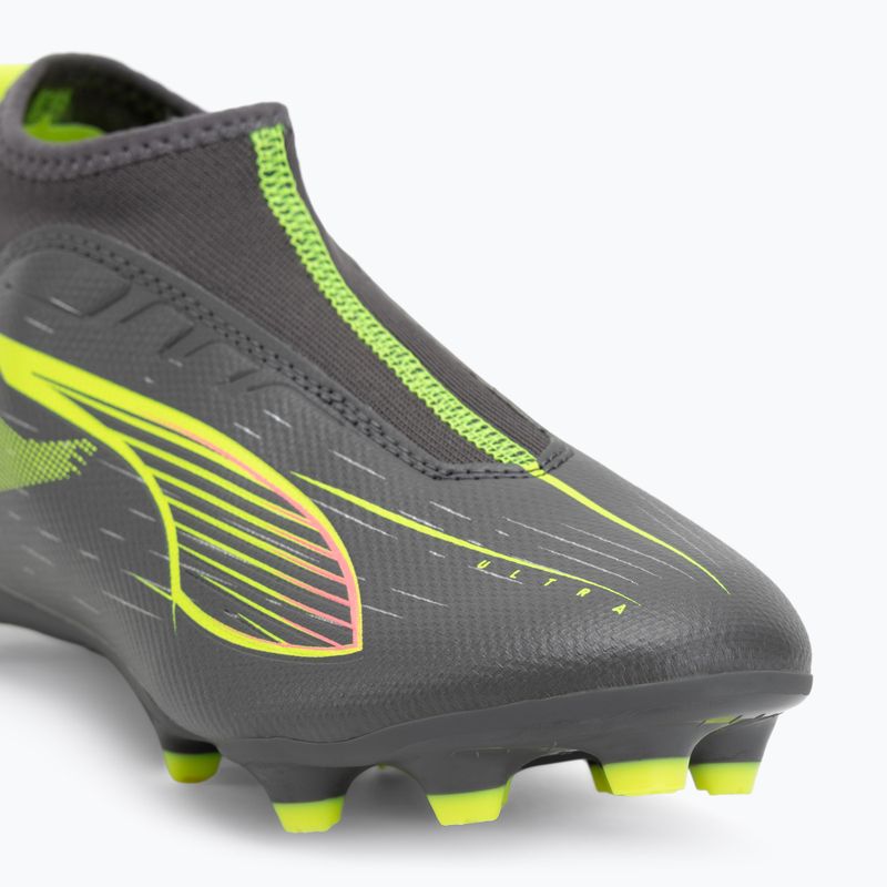 Детски футболни обувки PUMA Ultra 5 Match+ LL FG/AG Jr matte aged silver/yellow alert/puma aged silver 7