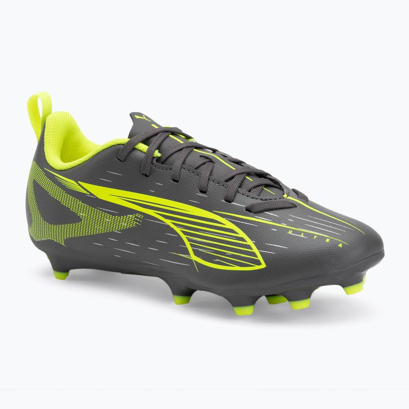 Детски футболни обувки PUMA Ultra 5 Play FG/AG Jr puma white/ puma black/glowing red