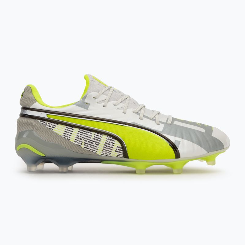 PUMA King Ultimate Forever FG/AG мъжки футболни обувки feather gray/electric lime/puma white/flat light gray 2