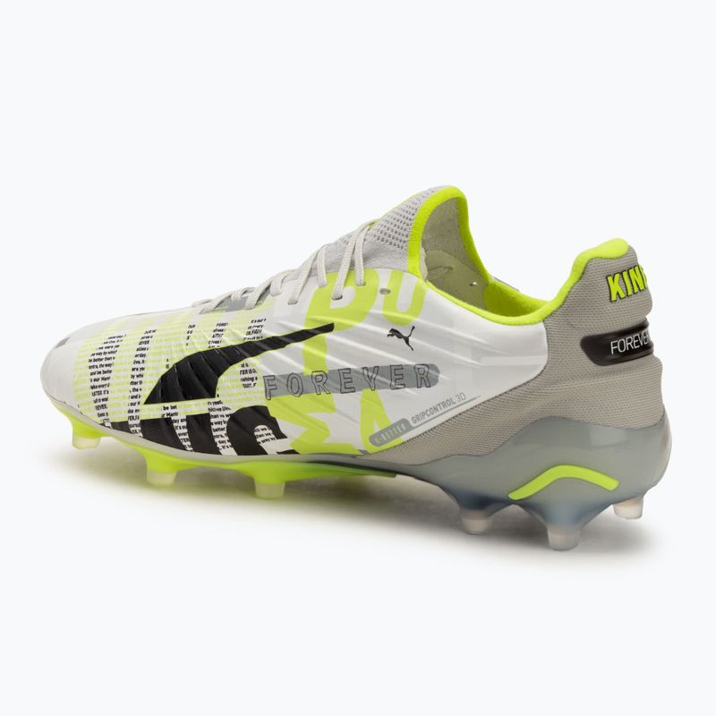 PUMA King Ultimate Forever FG/AG мъжки футболни обувки feather gray/electric lime/puma white/flat light gray 3