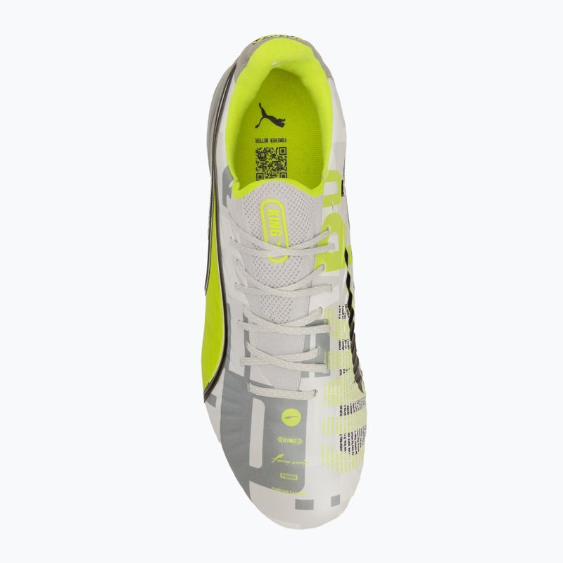 PUMA King Ultimate Forever FG/AG мъжки футболни обувки feather gray/electric lime/puma white/flat light gray 5