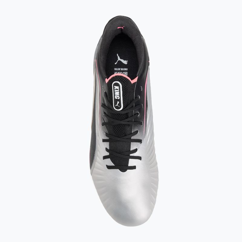 Мъжки футболни обувки PUMA King Ultimate FG/AG puma silver/puma black/sun struck/puma white 5