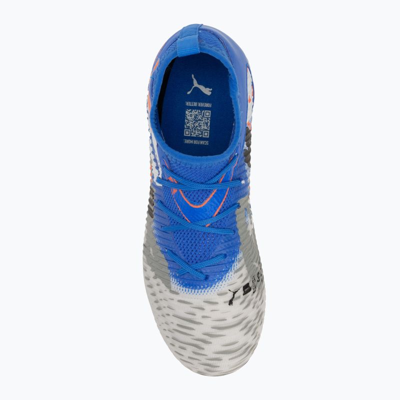 Детски футболни обувки PUMA Future 8 Match Forever FG/AG Jr white/ultra blue/feather grey/puma black/glowing red 5