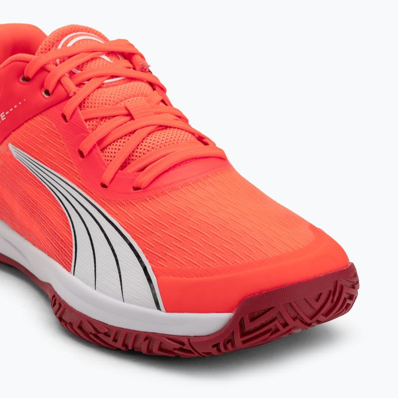 Обувки за хандбал PUMA Accelerate Turbo сияещо червено/бяло/тъмно малиново/черно 7