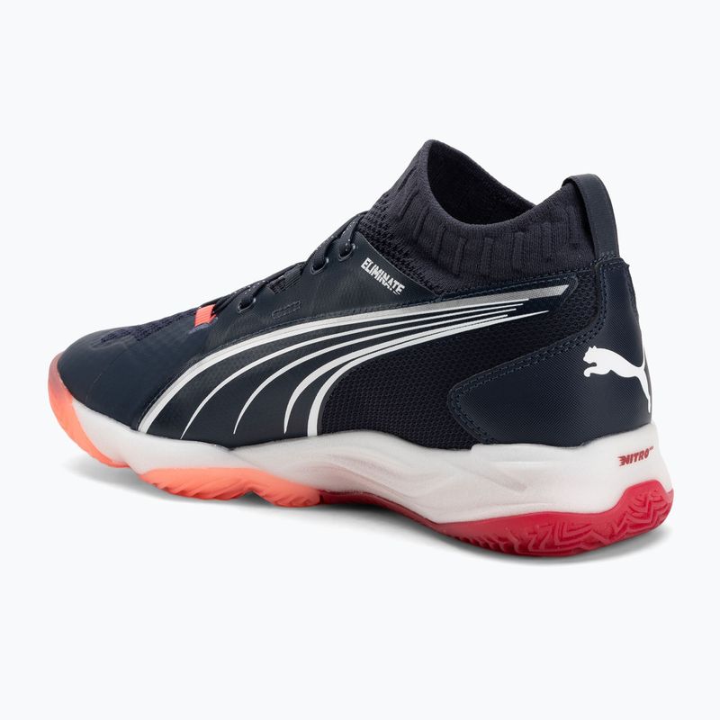 Мъжки обувки за хандбал PUMA Eliminate Nitro SQD parisian night / puma white / glowing red 3