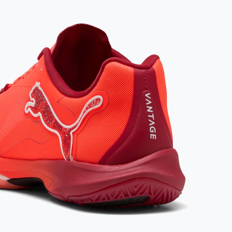 Обувки за хандбал PUMA Vantage Nitro сияйно червено / пума бяло / тъмно малиново / пума черно 11