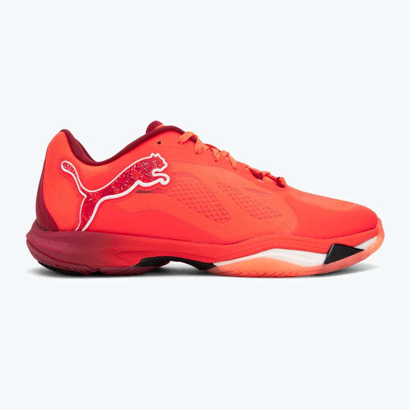 Обувки за хандбал PUMA Vantage Nitro сияйно червено / пума бяло / тъмно малиново / пума черно 2