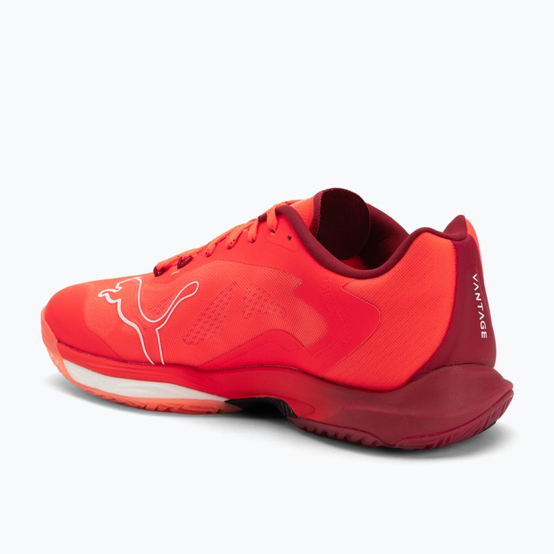 Обувки за хандбал PUMA Vantage Nitro сияйно червено / пума бяло / тъмно малиново / пума черно 3