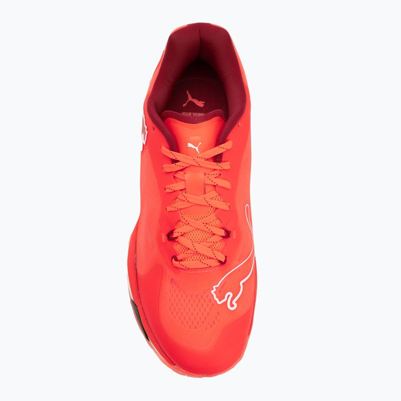 Обувки за хандбал PUMA Vantage Nitro сияйно червено / пума бяло / тъмно малиново / пума черно 5