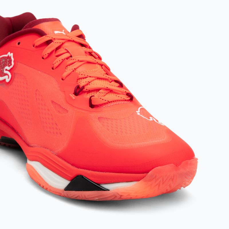 Обувки за хандбал PUMA Vantage Nitro сияйно червено / пума бяло / тъмно малиново / пума черно 7