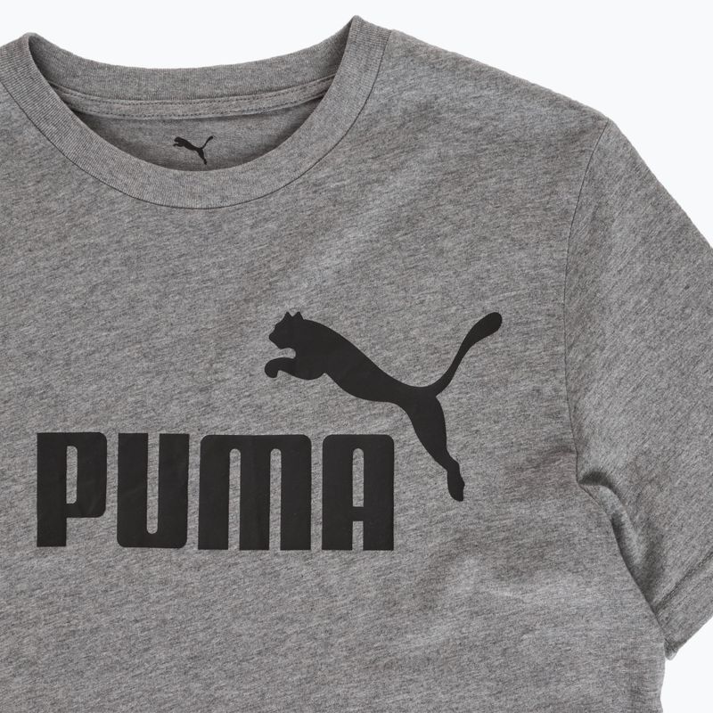 Мъжка тениска PUMA ESS No. 1 Logo Tee medium grey heather 3